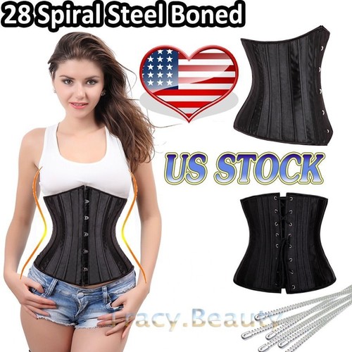 28x spiral steel boned black - spiral,
