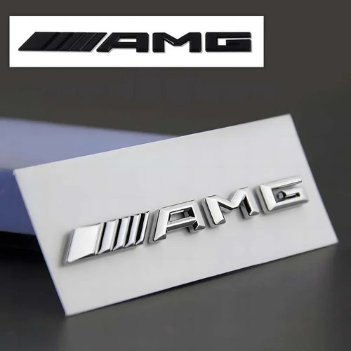 Amg badge emblem chrome silver - amg,