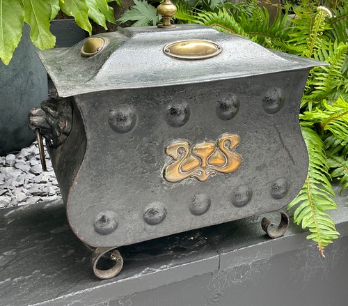 Antique black toleware brass