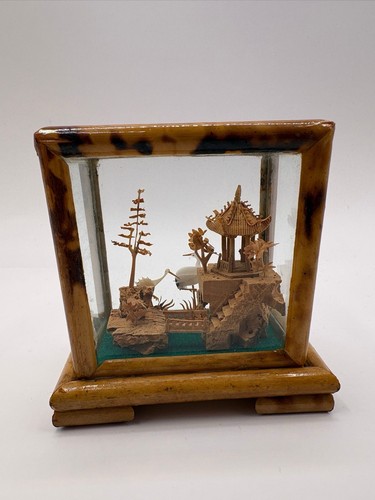 Vintage chinese cork pagoda - cork,