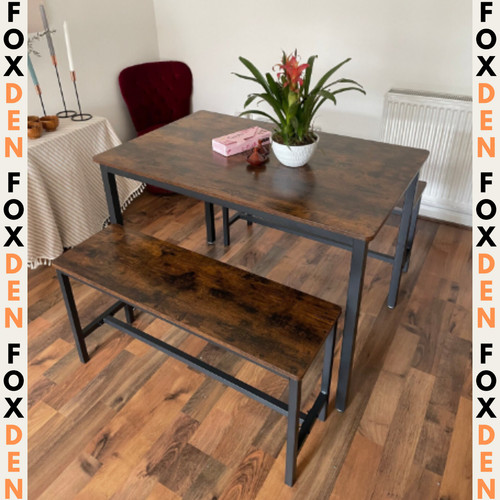 Industrial dining set seater - set,