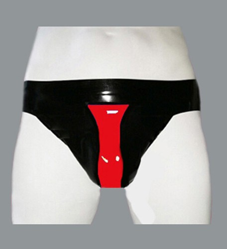 Rubber latex panel jockstrap - latex,