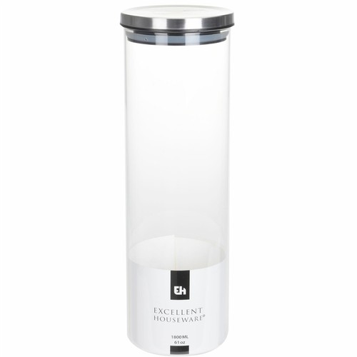 1800ml round glass airtight - round,