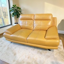 Cognac Leather 2 Seater Sofa
