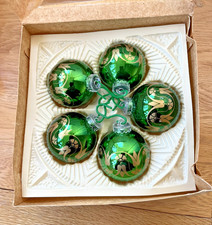 Vintage 1980's Shatterproof Christmas Baubles Ornaments Porth Decorations Rare