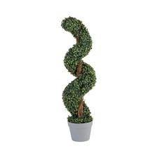 Garden XP Artificial Spiral Boxwood Tree Realistic Green Topiary 90cm Tall