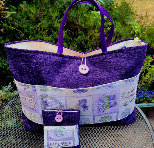 Large knitting bag purple - large, bag,purple,3