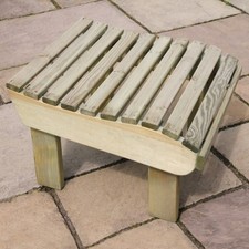 Garden Footstool Wooden Zest