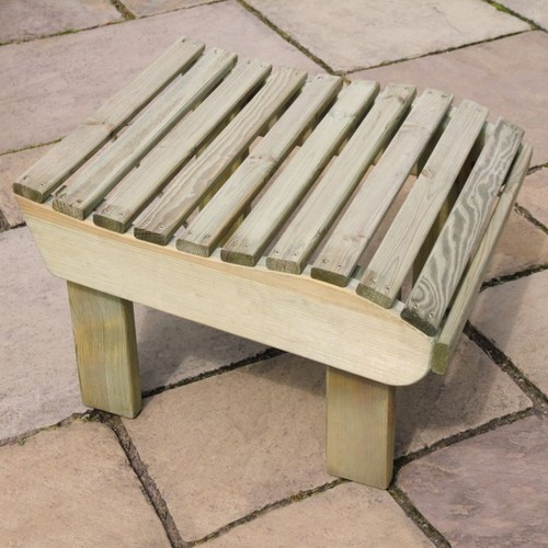 Garden footstool wooden zest - footstool,
