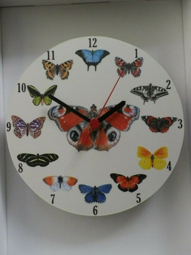 Butterfly wall clock - wall, breeds