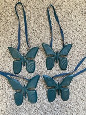 Blue Metal butterfly curtain tie backs