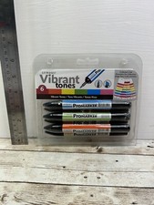 Letraset Vibrant Tones Permanent Twin-Tip Promarkers 6 Pack Free Postage