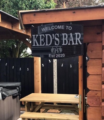 Personalised hanging bar - personalised, sign