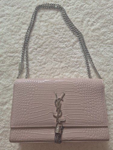 Croc print blush - print, chain