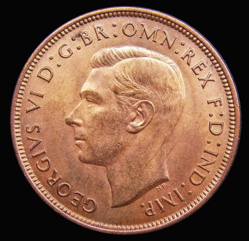 Penny 1937 lustrous unc - penny,