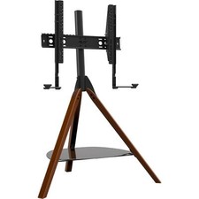 AVF FSLK1001HOXDWB Hoxton Sound Tripod TV & Soundbar Stand with Dark Wood Legs
