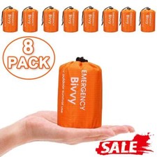 4/8Pcs Survival Sleeping Bag, Emergency Bivvy Bag Rescue Blanket for Outdoor