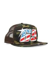 Official Nicky Hayden 69  Camo Flat Peak Truckers Cap - 24 44001