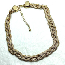Chunky necklace plaited twist