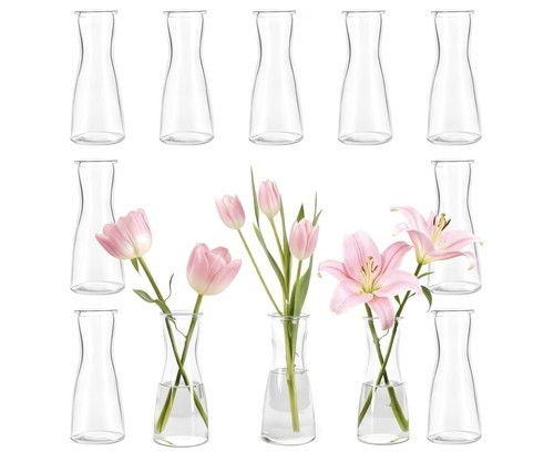 12pc bud vases set clear - bud,