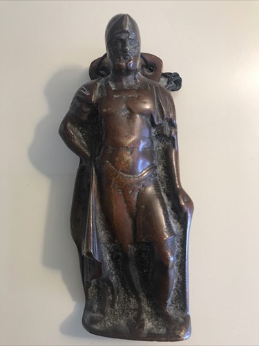 Antique bronze knight door - antique,