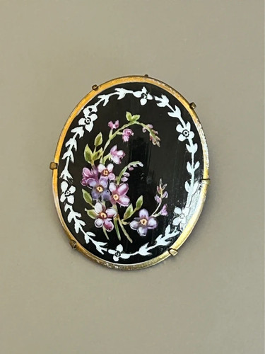 Antique oval porcelain - , hand