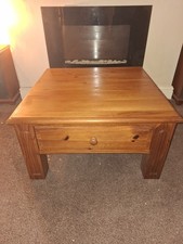 Solid Wood square coffee table With two very useful Lounge Storage Space drawers
