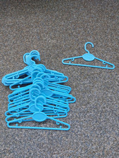 Blue Baby Plastic Coat Hangers X 25 