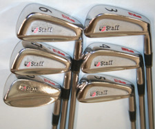 Wilson Staff Progressive irons incomplete 3,4,5,6,7 & 9 with stiff steel shafts