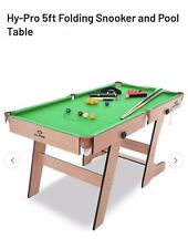 Hy-Pro 5ft Folding Pool/Snooker Table, Green Felt, All Accesories Included.