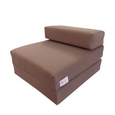 MyLayabout Single Z Bed/Fold Out Spare guest Bed Sofabed/Chair/Futon | Brown