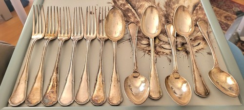 Beautiful set 6 spoons - of,