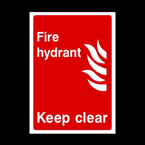 Fire hydrant plastic sign - sign, or