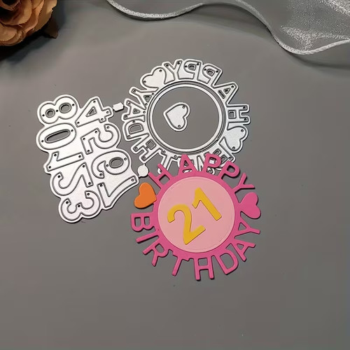 Happy birthday with numbers - with,