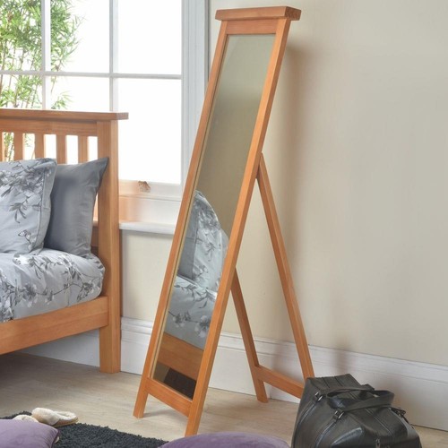 Solid pine cheval mirror - pine,