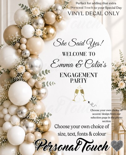 Personalised engagement party - personalised,