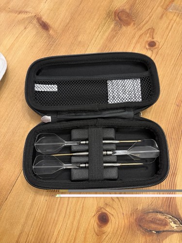 Black hard shell darts case - shell,
