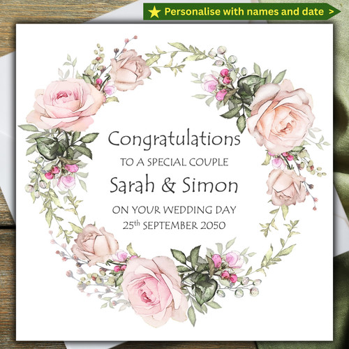 Personalised wedding day - personalised,