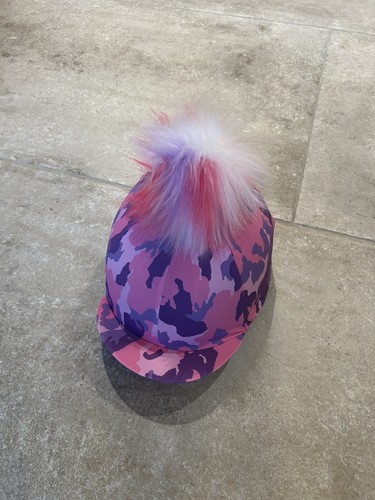 Pompom riding hat silk - riding,