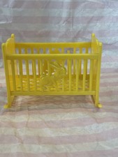 Vintage plastic doll - doll, cot