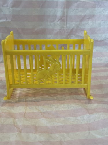 Vintage plastic doll house cot - vintage,