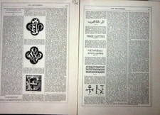 Original Old Antique Print