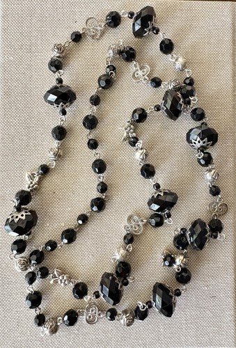 Black faceted glass - 40”,
