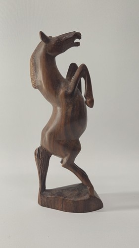 Vintage wooden carved horse - wooden,