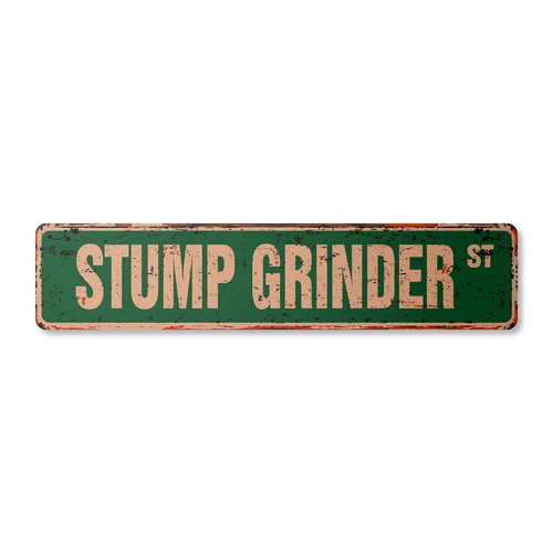 Stump grinder vintage - stump, street