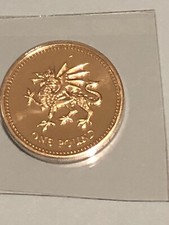 1995 £1 Old Round One Pound Coin Welsh Dragon Uncirculated UK BUNC