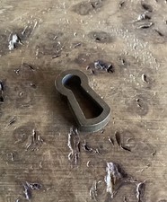 Antique Brass Escutcheon Keyhole Insert 19mm X 9mm X 4mm.