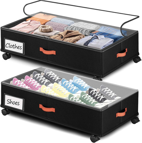 Under bed storage with wheels - bed,