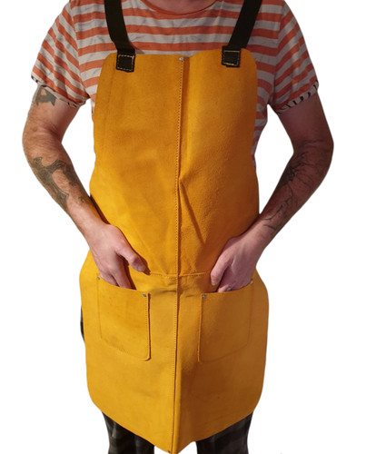 Heavy duty leather apron bib - apron, &