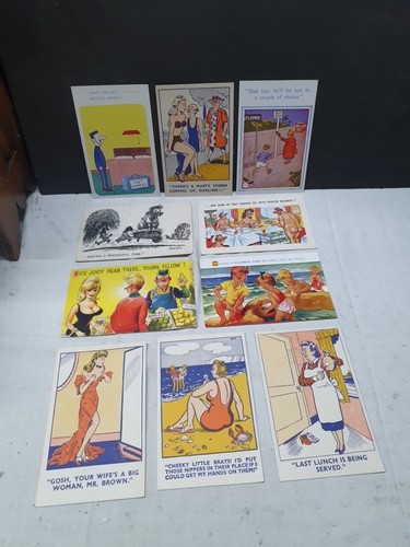 Vintage postcards comic saucy - postcards,,